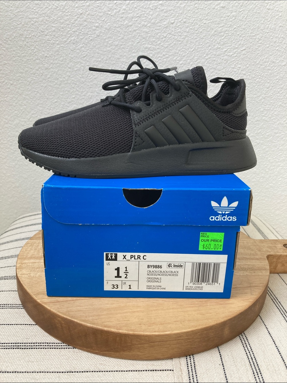 SALE! 50% Off Adidas Kids Black Mesh X_PLR C Sneaker Size 1.5